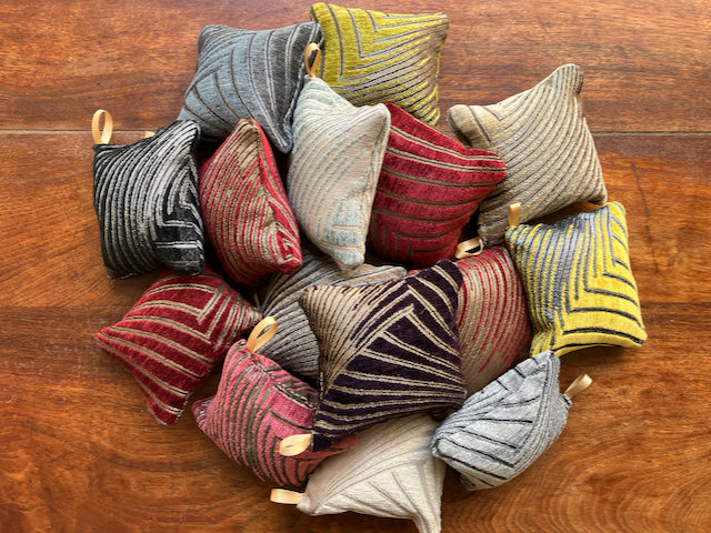 Assorted Art Deco Chenille Pincushions by Curlew Crafts