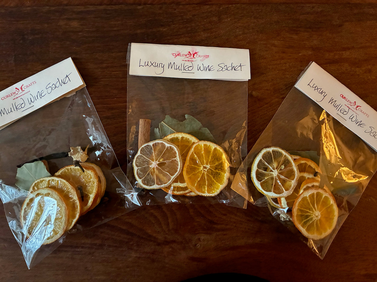 Three Curlew Crafts Mulled Wine Sachets