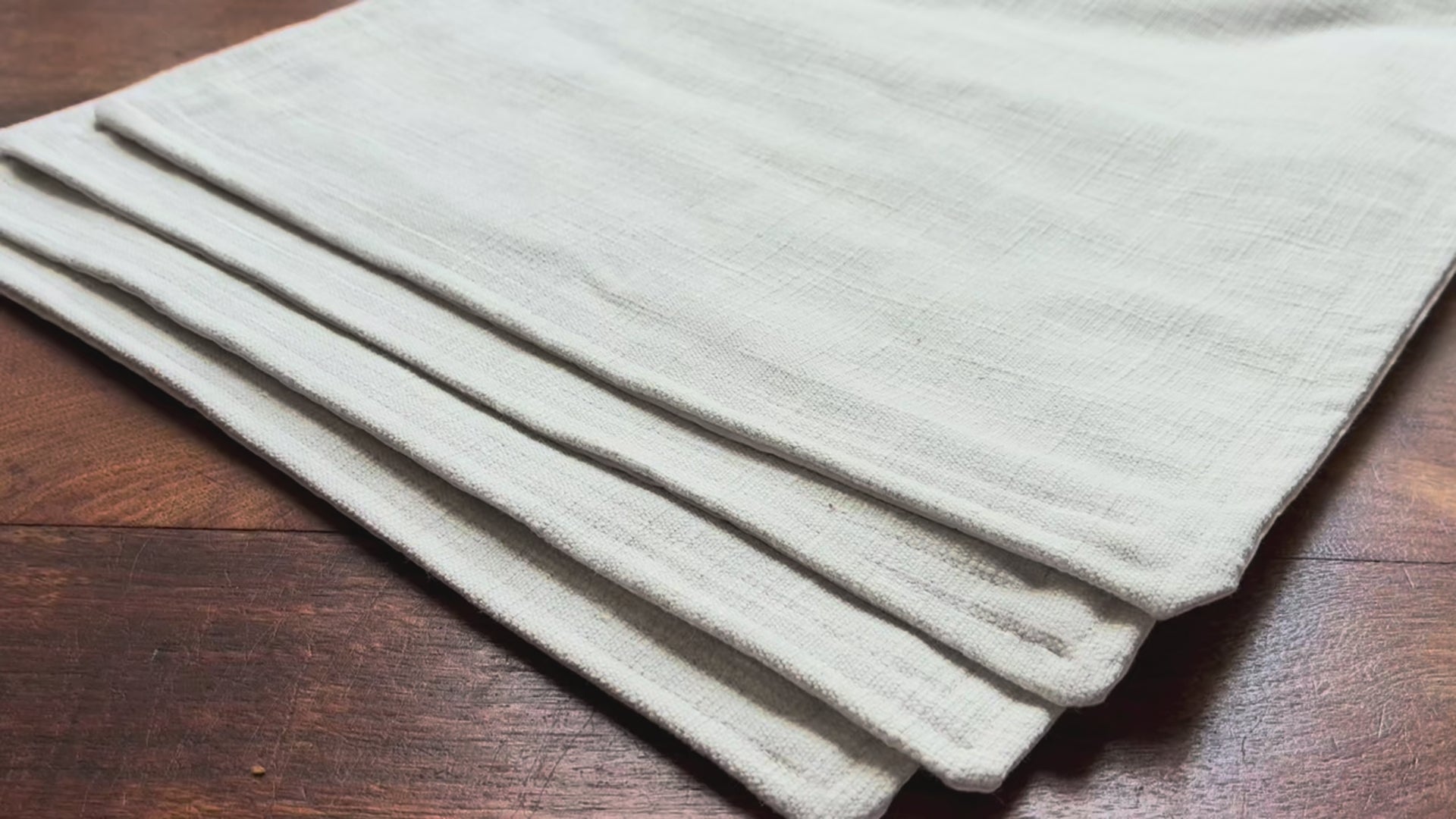 Set of 4 Natural Linen Placemats by Curlew Crafts